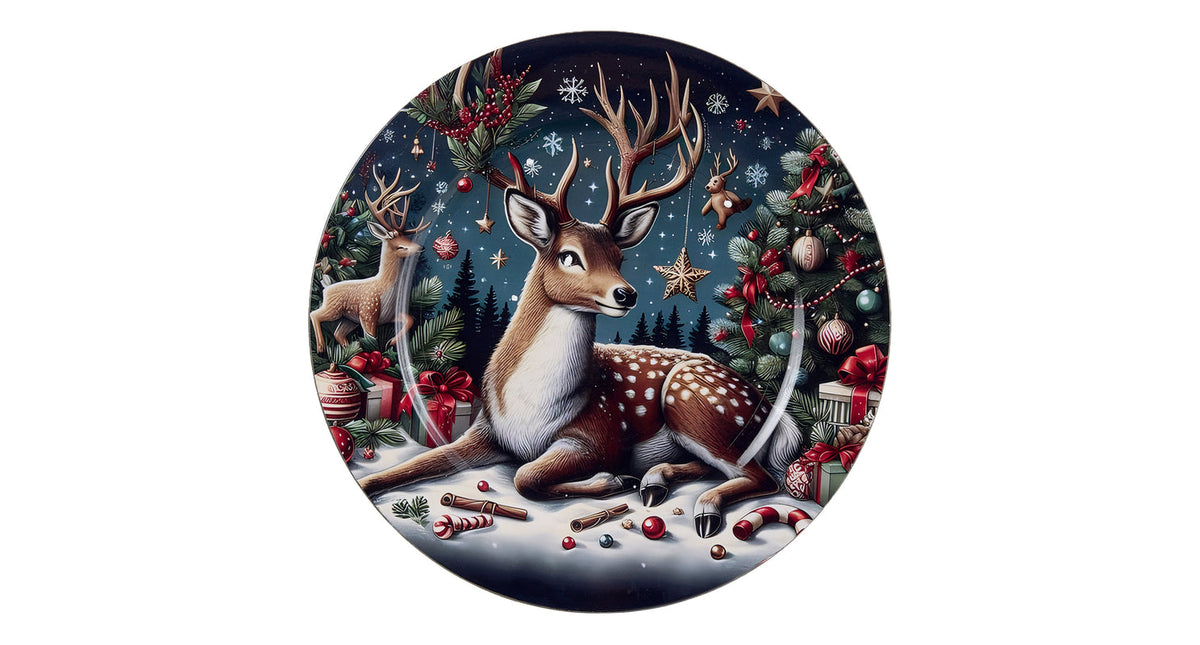 Onderbord melamine rendieren kerst ø 33 cm