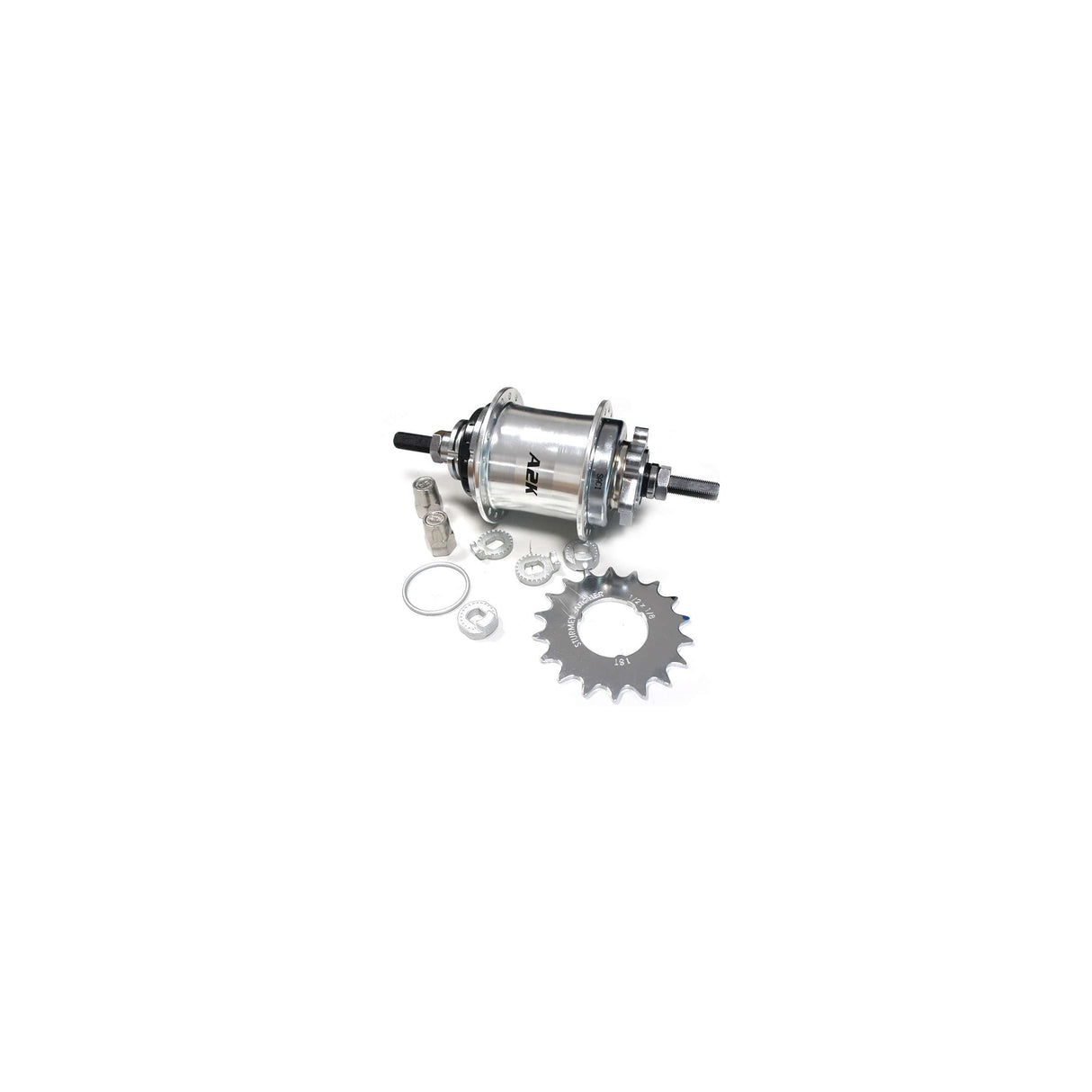 Sturmey archer versnellingsnaaf onderdelenset automatic a2k dual. automatic hub st.a. disc 36l. silver