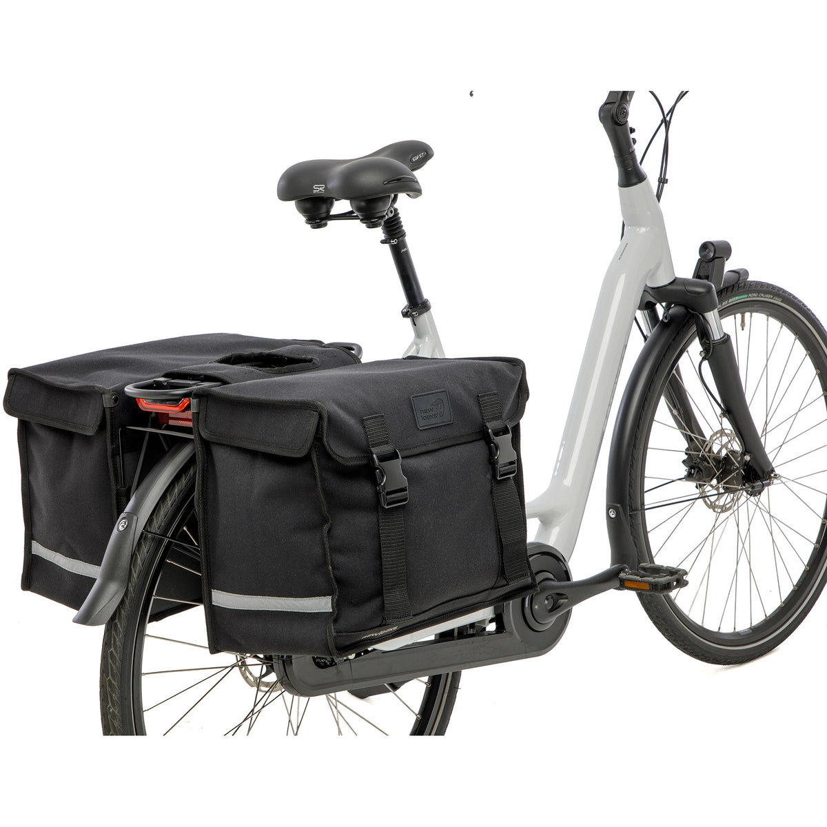 Burgers - new looxs new looxs ® double pannier camping - dubbele fietstas - geschikt voor elektrische fietsen – 66 liter – zwart