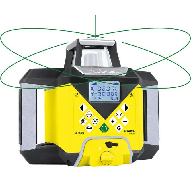 Nivel system roterende laser nl740g digitaal groen