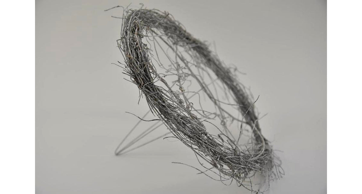 Salim boekethouder ''rond'' 25cm white-wash