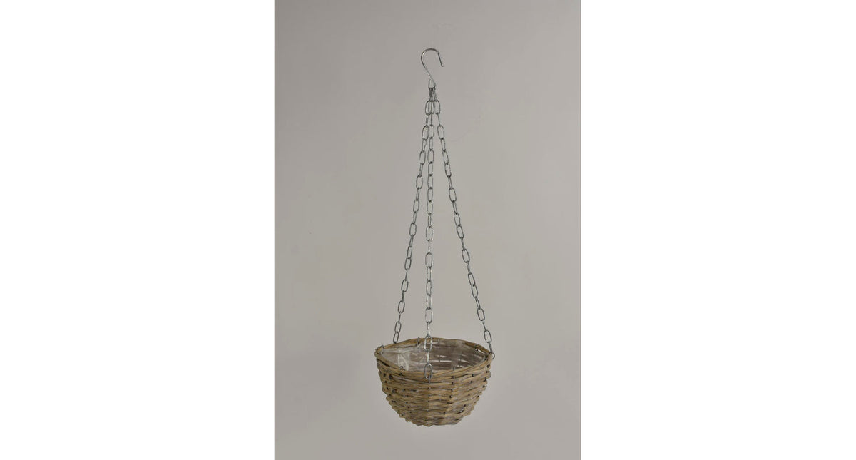 Hanging basket riet grey wash d20 h12,5cm