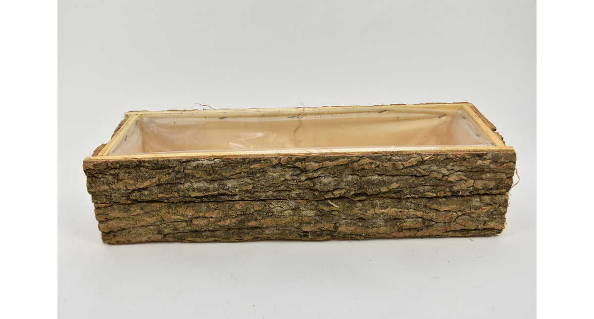 Houten tray rh ''schors'' 50x17x11cm naturel