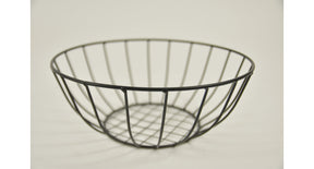 Metalen mand ''joyce'' rond zwart d26 h10cm