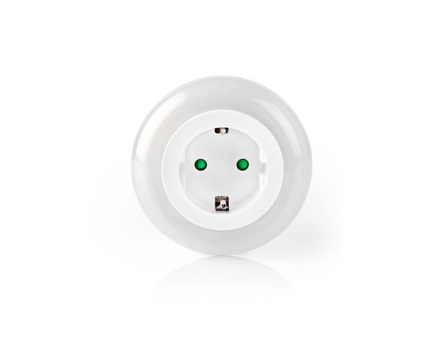 NEDIS Night Light Plug + Socket Day Night Sensore 2 Colori