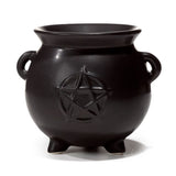 Heksenketel pentagram black keramiek geurbrander