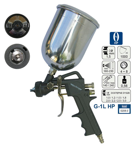Adler verfpistool g. hp 1.5mm g-1l