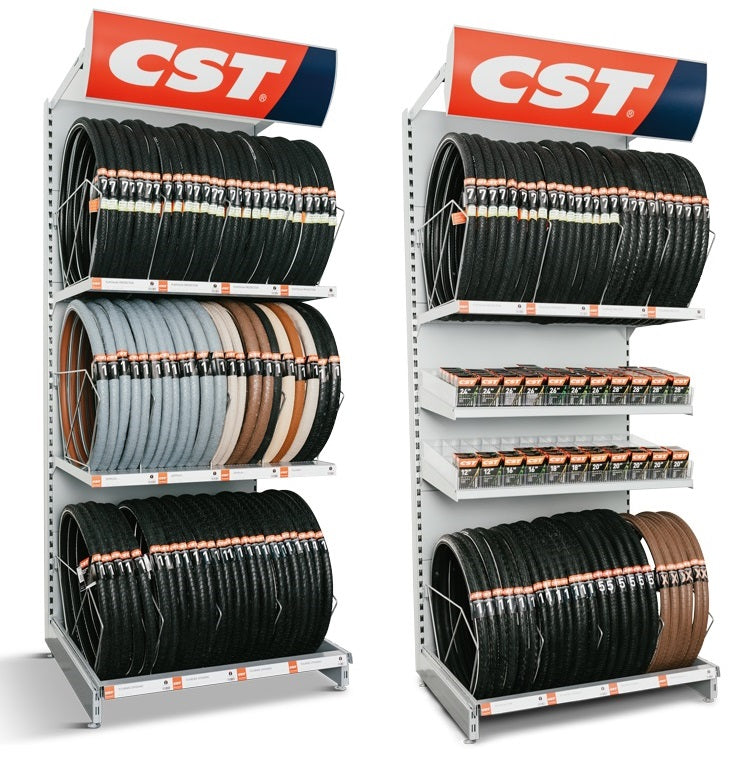 CST -däckhylla Alternativ 3 med utrymme för cirka 125 utanför 240 inre rör.