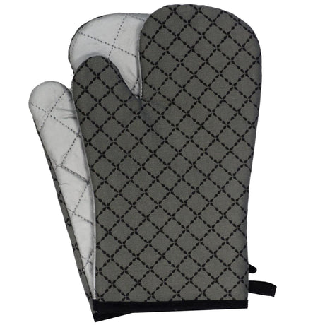 Dutch house ovenhandschoenen olive antracite set a 2 stuks