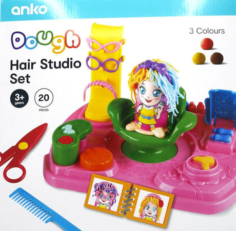 Van der doelen anko dough - haarstudio set met 3 potjes klei