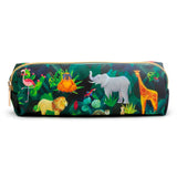Dierenrijk canvas potloodetui