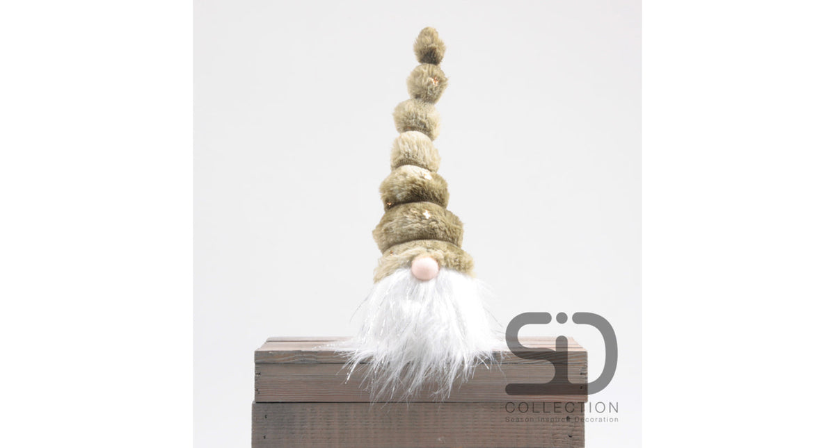 Kerstkabouter toby m led10x10x28 cm