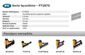 Bostitch nagels pt 33` 70mm