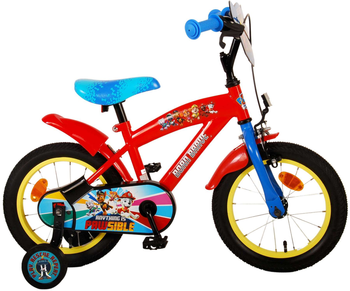 Paw Patrol Kinderfiets - Jongens - 14 inch - Rood Blauw