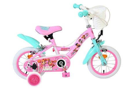 Paw patrol kinderfiets - meisjes - 12 inch - roze - twee handremmen
