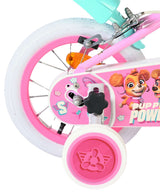 Volare paw patrol kinderfiets - meisjes - 12 inch - roze - twee handremmen