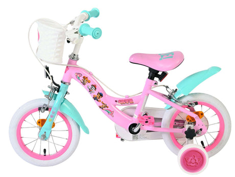 Paw patrol kinderfiets - meisjes - 12 inch - roze - twee handremmen