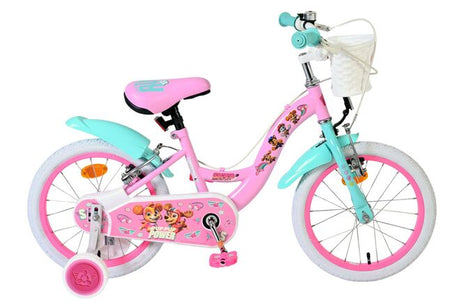 Paw patrol kinderfiets - meisjes - 16 inch - roze - twee handremmen