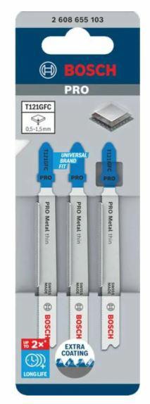 Bosch perziken t pro metaal dun t121gfc 92 mm 3szt.