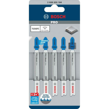 Bosch perziken t pro metaal dun t121gfc 92 mm 5szt.