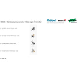 Qibbel widek wandpresentatiebeugel bel, bordje, perfo slat