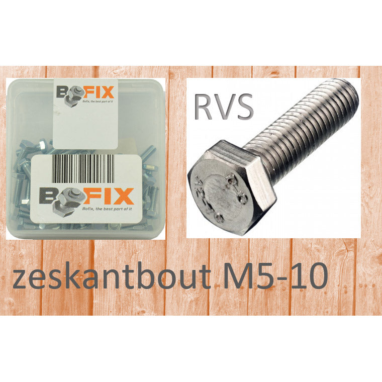 Bofix Hexagon Bolt M5x10 Edelstahl (50.)