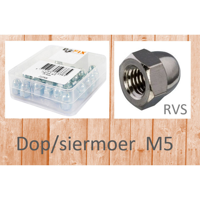 Bofix Dopmoer M5 per 25 stainless steel