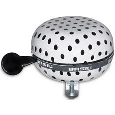 Basil Polkadot - Bicycle bell - White Black