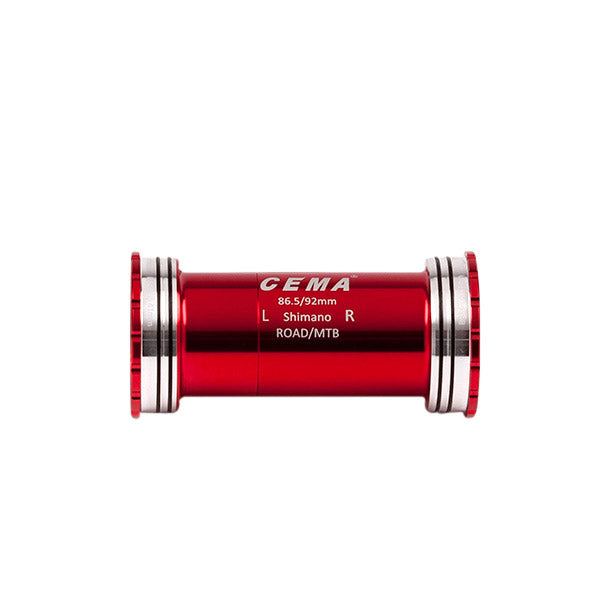 CEMA BRACKETAS BB86-BB92 INT. Shimano-rvs rouge