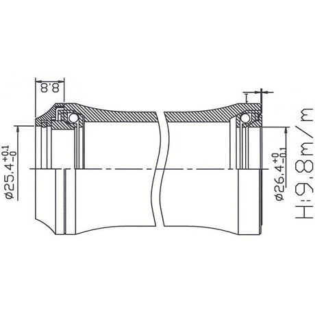 Tecora Ball Head Set 1 Inch Geinteg. 45x45 26.4 CARTG.ZWART