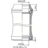 Tecora Ball Head Set1 1 8 pouces CART 36X45 INTÉGRÉE.30.0 Black