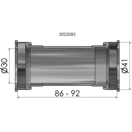 Elvedes bracketset press fit bot.bracket press fit 41mm bb86-92 shim.