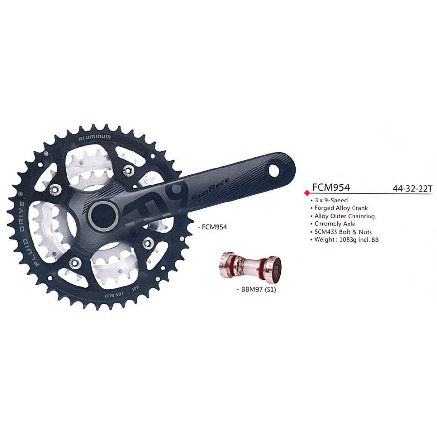 Cranket FCM954 22-32-44 175mm M CG+BB Set