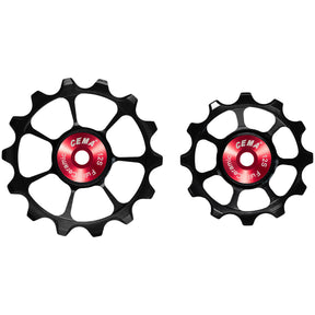Cema derailleurwieltjes full keramisch dura ace 12v zwart