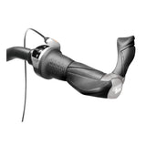 Ergotec handvatpaar mf2 kraton aluminium 130 + 87 mm - zwart
