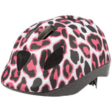 Polisport Kinderhelm Pinky Cheetah. Gréisst: Xs (463 5 cm), Faarf: Wäissrink