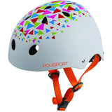 Polisport Urban Radical Bicycle Casque S 53-55 cm triangles blanc Goudanje