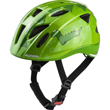 Alpina sports kinderhelm ximo flash green dino 47-51 glans