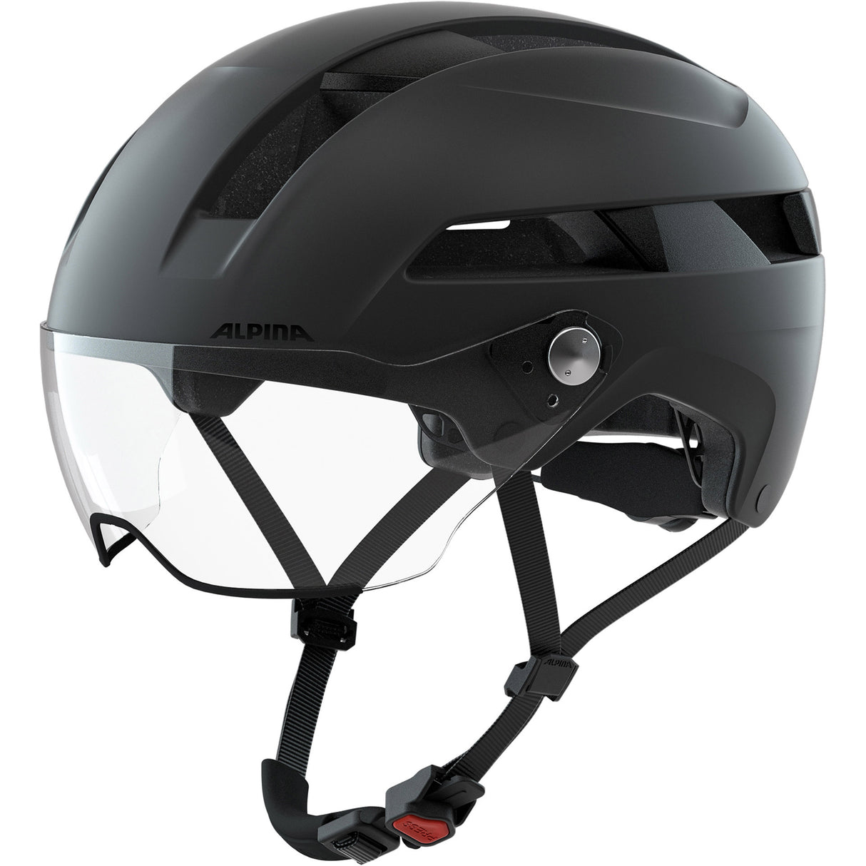 Olimpijska odzież sportowa sportowy hełm miejski Soho Visor 51-56 Matt Black