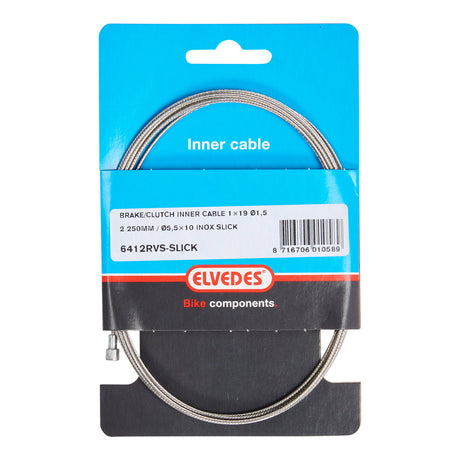 Elvedes rem binnenkabel 2250mm rvs v-nippel