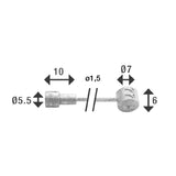 REM Binsbaubell Elve 2 2350mm Edelstol Slick Ø1.5mm V-Nippel an T-Nippel (op der Kaart)