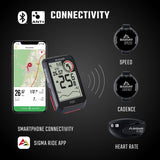Sigma rox 4.0 gps zw wit standaard stuurhouder + usb-c oplaadkabel