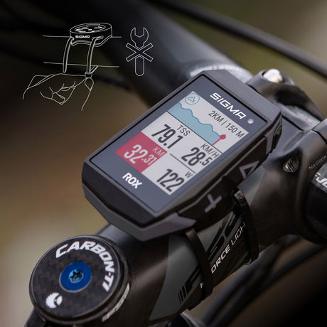 Sigma rox 11.1 evo gps zw zw standaard stuurhouder + usb-c oplaadkabel