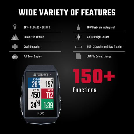 Sigma rox 11.1 evo gps hr set zw wi short butler+ant+ ble borstr+usb-c