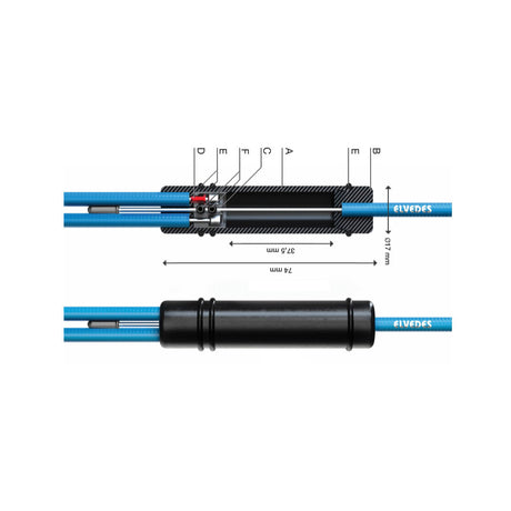Universele kabelsplitter set Elvedes met optionele ABS functie (op kaart)