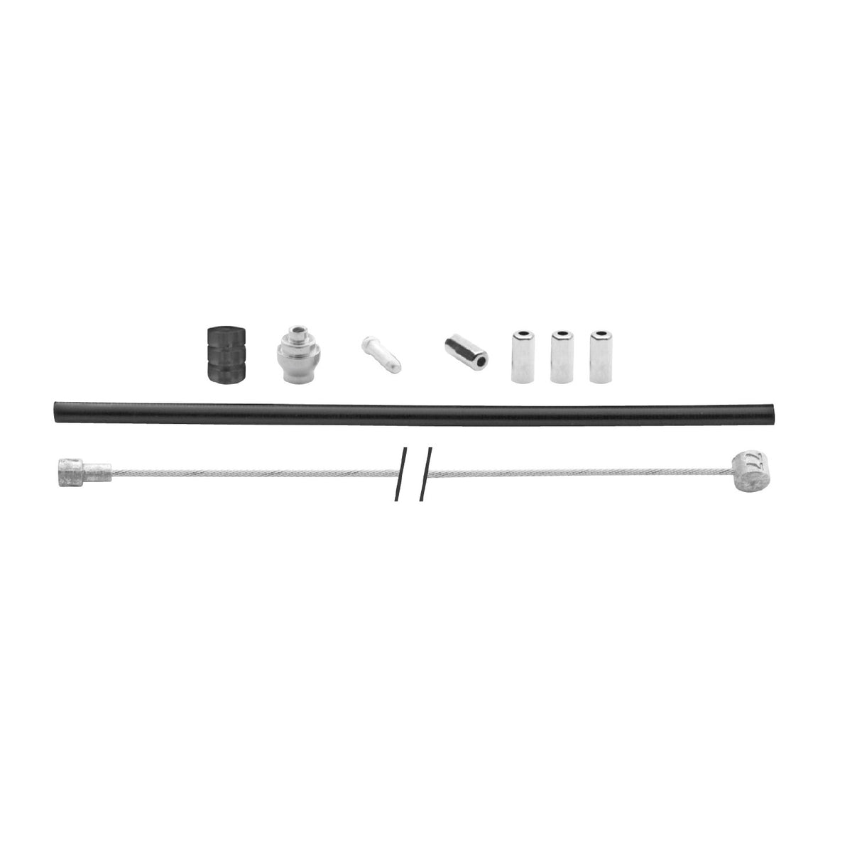 remkabel set universeel 1800 2350 mm zwart zilver