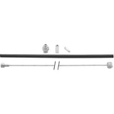 Elvedes Rem Cabel Kit 2 Nippels 1700 mm 2350 mm en acier inoxydable noir