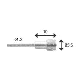 rem binnenkabel 2250mm v-nippel 6412rvs-49