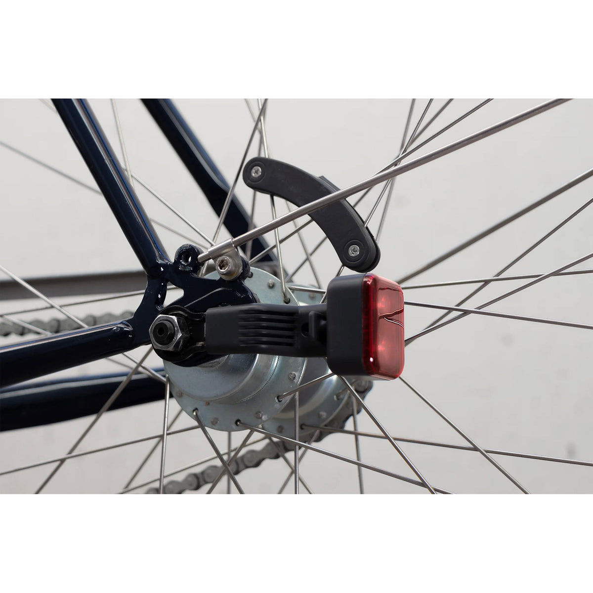 fietsverlichting AMS Constant staal rood wit 4 delig