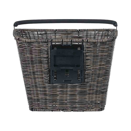 Basil Bremen Rattan Look KF - fietsmand - voorop - donkerbruin